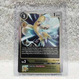 5/$20 Mint Renamon Digimon Holo Card EX2-019 R by Bandai!!